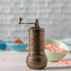 Black Pepper and Spice Grinder, Manual Pepper Mill with Handle - CRYSTALIA GLASS